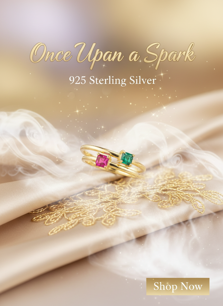 Once Upon a Spark Banner - 925 Sterling Silver